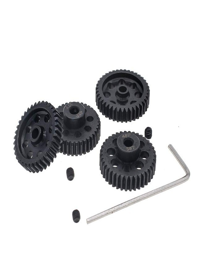 GTHELE 4pcs 48P Pinion Gear 3.175mm Set Hardened 36T 37T 38T 39T 48DP Pitch Gears RC Upgrade Part with Screwdriver - Image 2